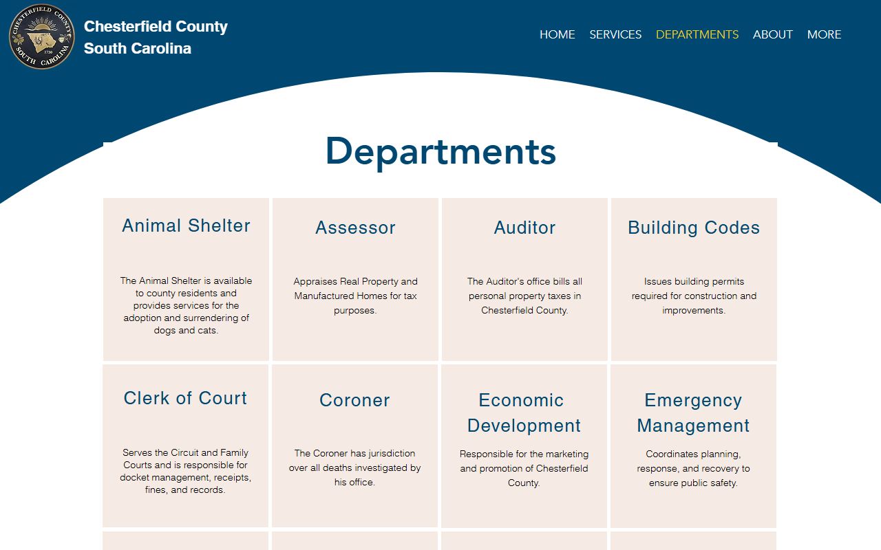Chesterfield County released inmates departments page