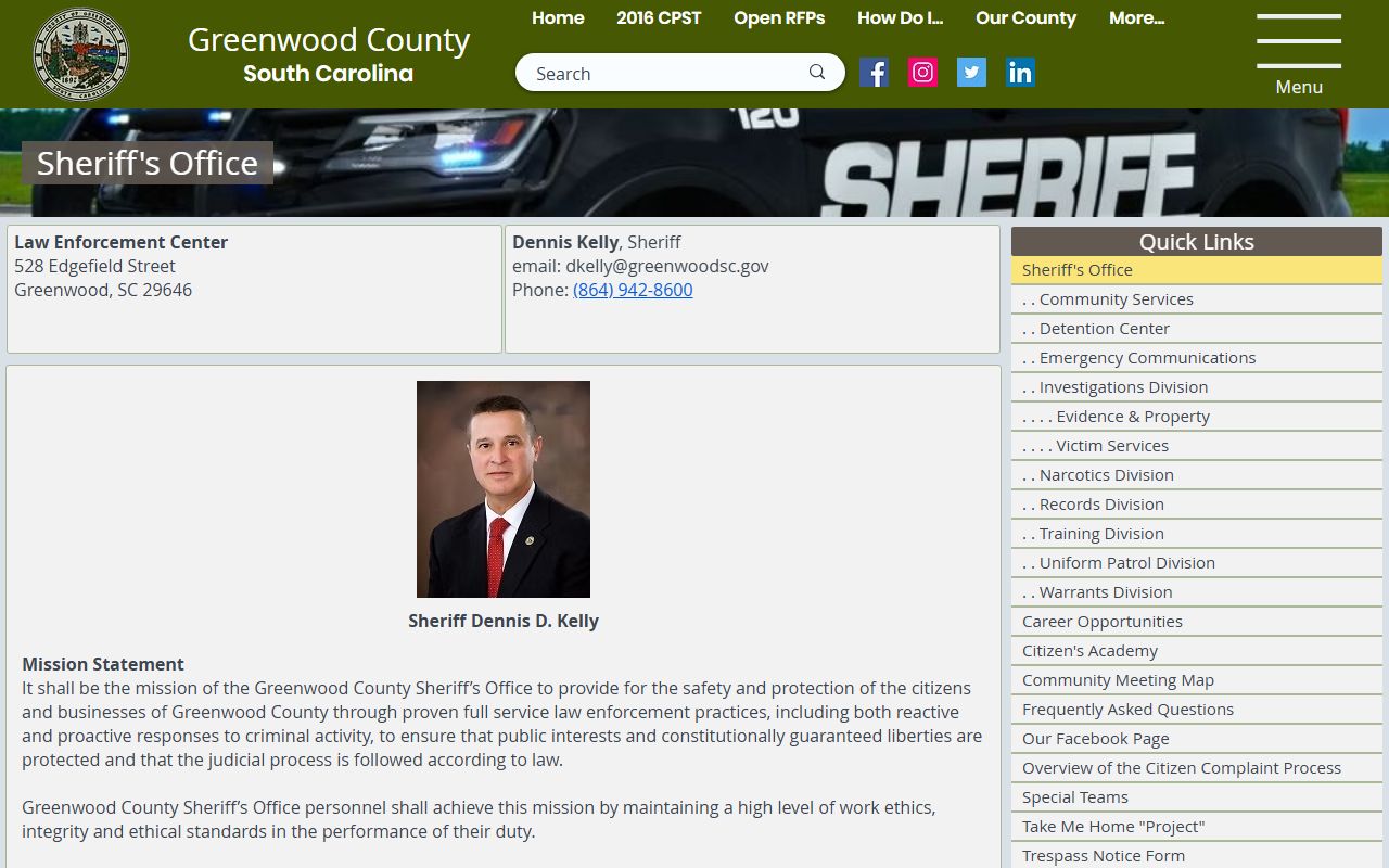 Greenwood County sheriff released inmates detention records
