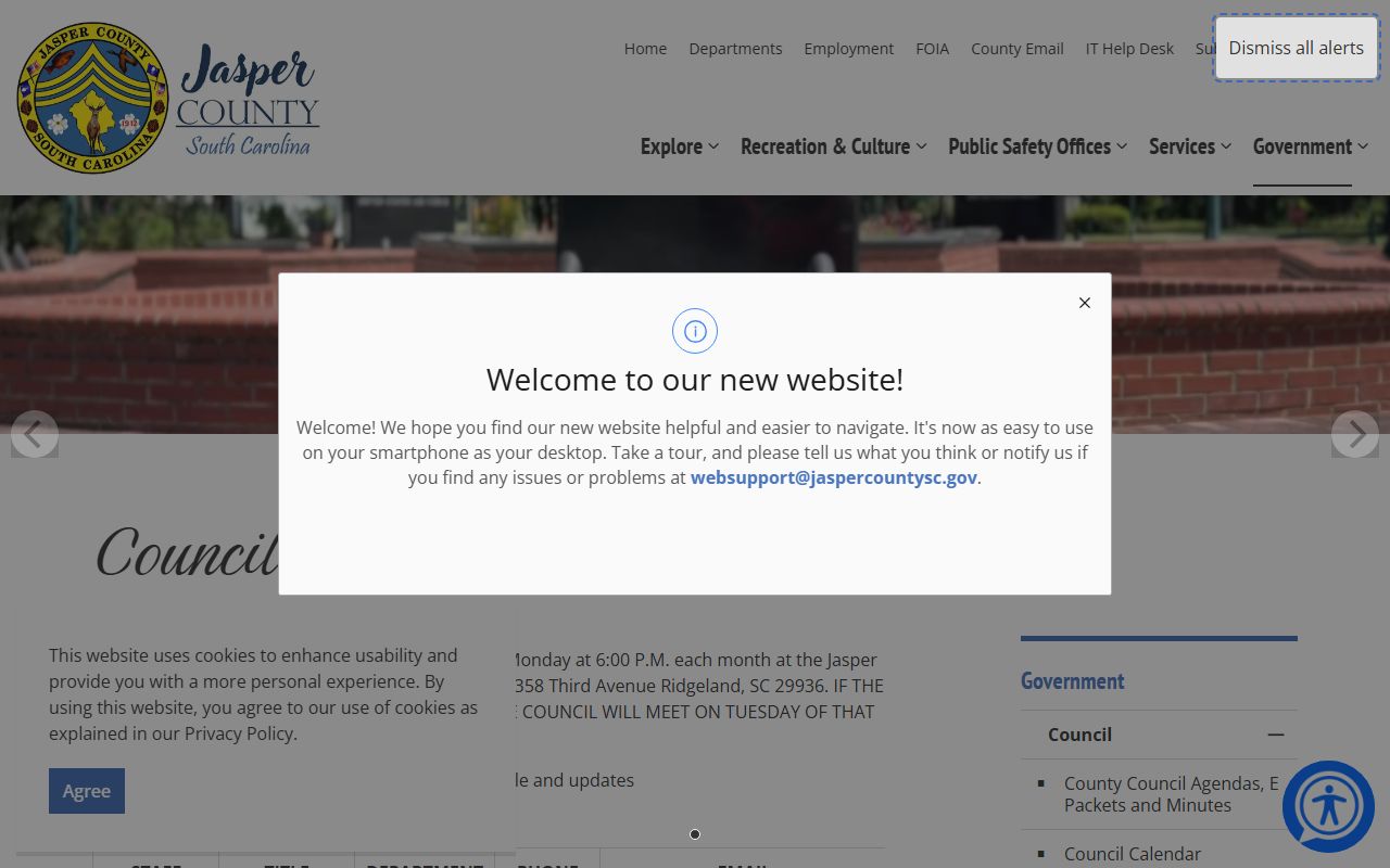 Jasper County released inmates departments directory