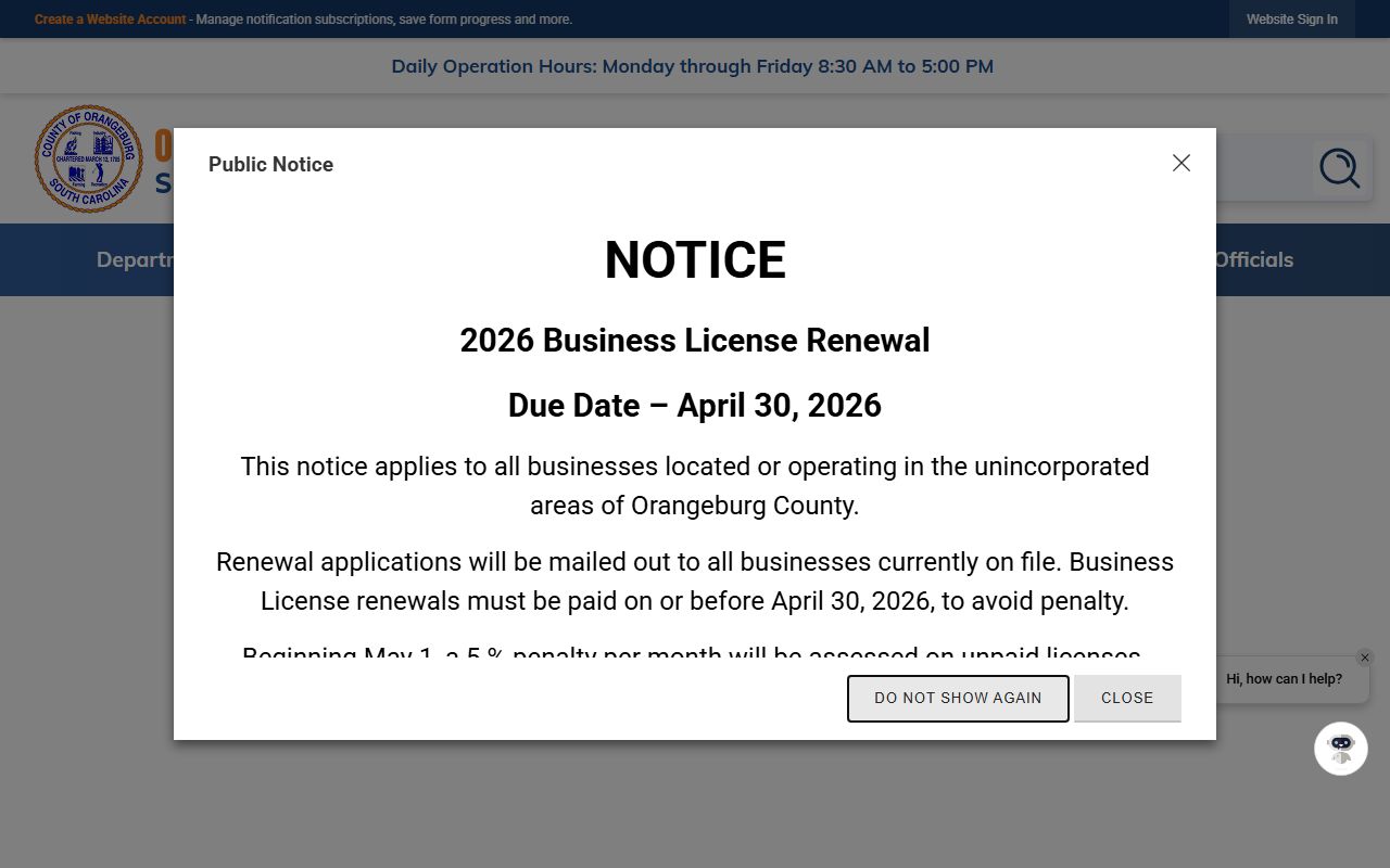 Orangeburg County government website released inmates records