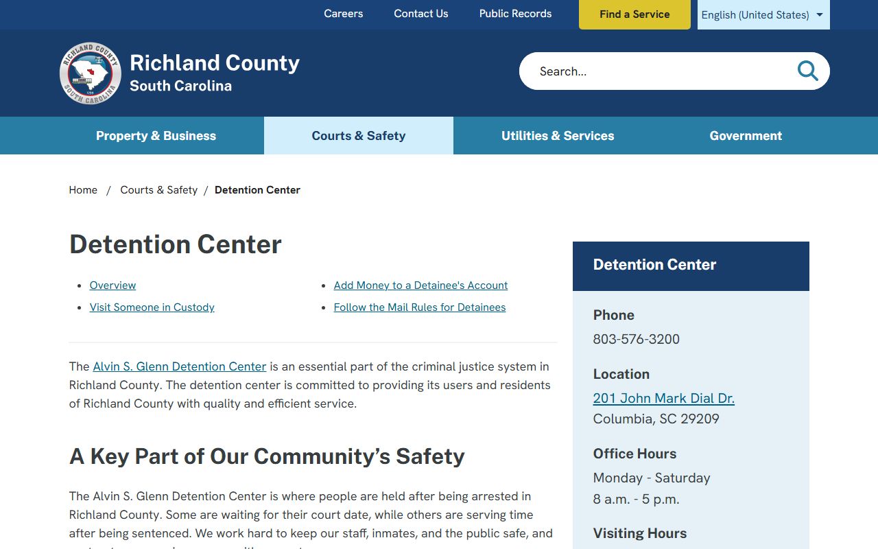 Richland County released inmates Alvin S. Glenn Detention Center