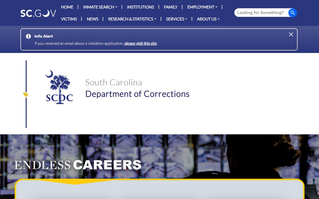 South Carolina Department of Corrections main website for inmate records and released inmates